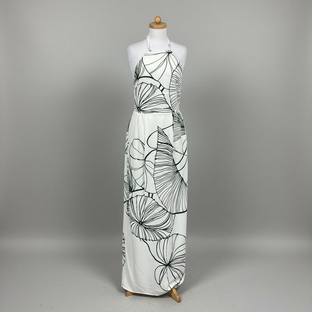 Reiss white and green floral Lexi-Sketchy halter dress, size 6, NEW WITH TAGS!